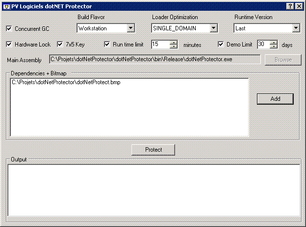 Screenshot of dotNet Protector 4.0
